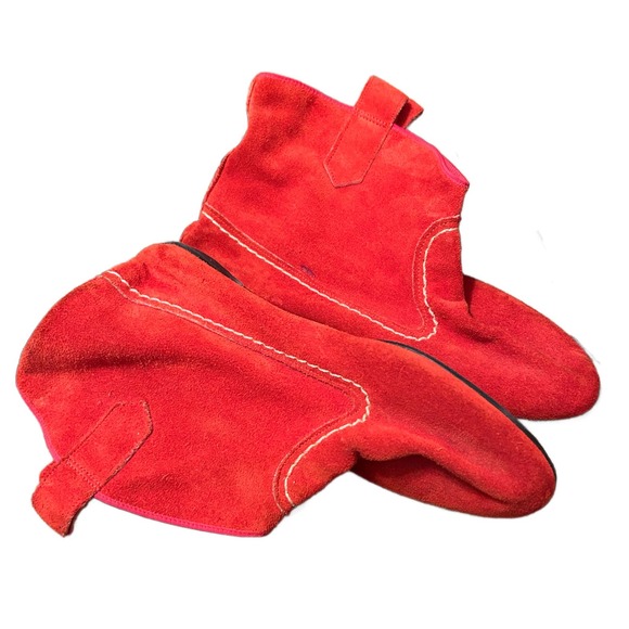 1980s Daniel Green Rust Suede Pointy Toe Ankle Boots / Women’s 7 * - Picture 2 of 4